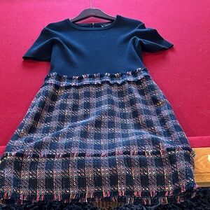 Ted Baker Navy and Pink Checkered women dress
